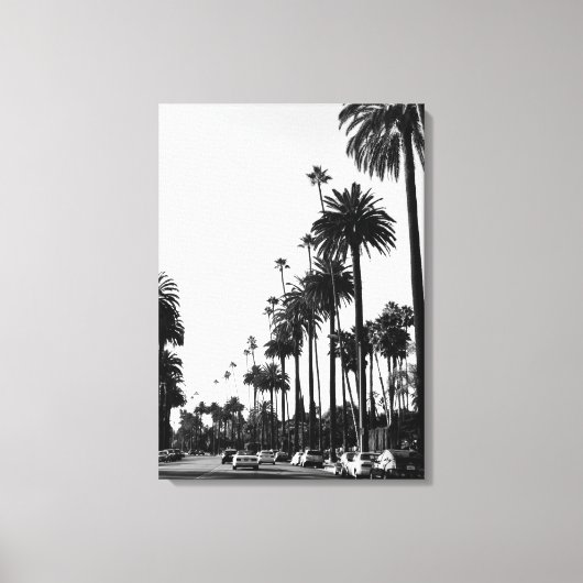 Toile Los Angeles Beverly Hills noir et blanc (Recto)