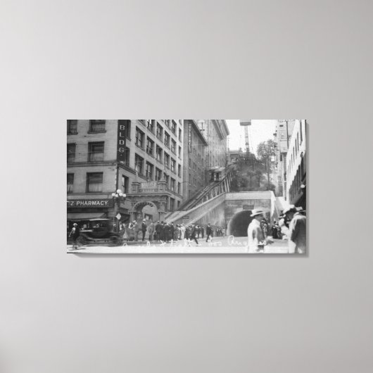 Toile Los Angeles, CA Andels Flight Street Cars (Recto)