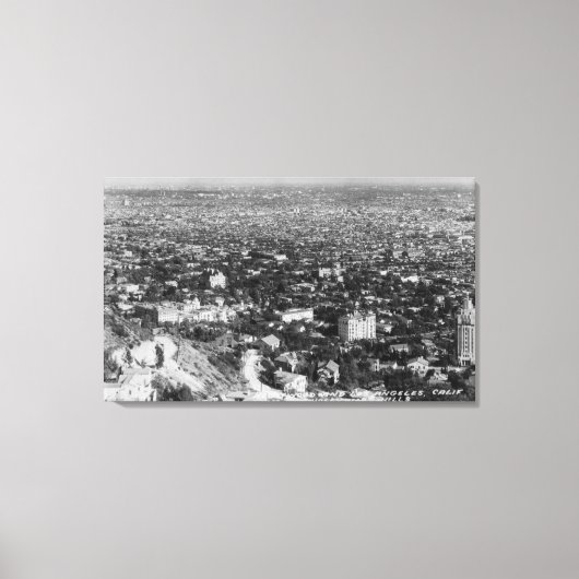 Toile Los Angeles, CA Vue sur Hollywood Hills (Recto)