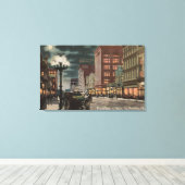 Toile Los Angeles, CAStreet Vue de Broadway à (Insitu (Plancher de Bois))