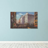 Toile Los Angeles, CAView de Warner Bros. sur 7th St. (Insitu (Plancher de Bois))