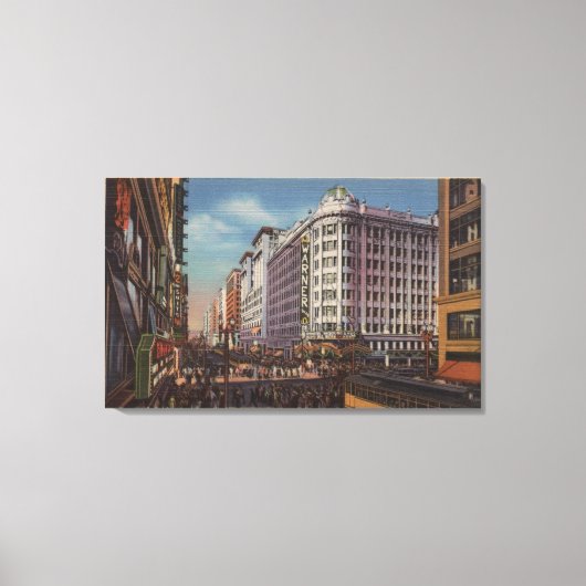 Toile Los Angeles, CAView de Warner Bros. sur 7th St. (Recto)