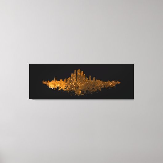 Toile Los Angeles City Skyline - Orange (Recto)