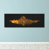 Toile Los Angeles City Skyline - Orange (Insitu (Plancher de Bois))