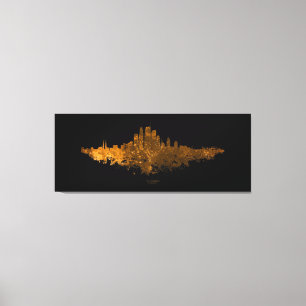 Toile Los Angeles City Skyline - Orange