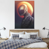 Toile Lost in Space Dreamer Astronaut Cosmic Art (Insitu(Chambre))