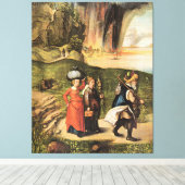 Toile Lot's Escape, célèbre peinture d'Albrecht Durer, (Insitu (Plancher de Bois))