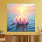 Toile Lotus Blossom au lever du soleil (Insitu(Salon))