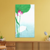 Toile Lotus et White Heron, Koson, Ukiyo-e (Insitu(Salon))