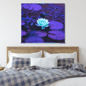 Toile Lotus Fleur Turquoise Purple Pond Zen (Insitu(Chambre))