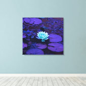 Toile Lotus Fleur Turquoise Purple Pond Zen (Insitu (Plancher de Bois))