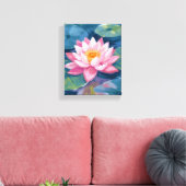 Toile Lotus Flower Lily Pad Watercolor (Insitu(Salon))