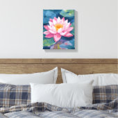 Toile Lotus Flower Lily Pad Watercolor (Insitu(Chambre))