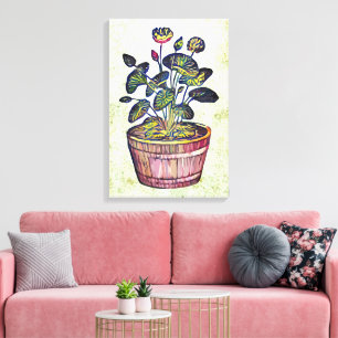 Toile Lotus Plante
