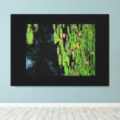 Toile lotus rose eau noire (Insitu (Plancher de Bois))