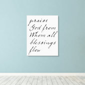 Toile Louange Dieu de qui toutes les bénédictions coulen (Insitu (Plancher de Bois))