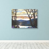 Toile Louis Comfort Tiffany - Vitrail 4 Magnolias (Insitu (Plancher de Bois))