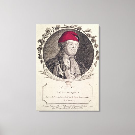 Toile Louis XVI portant un bonnet phrygien (Recto)