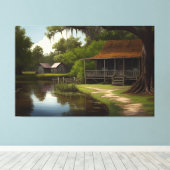 Toile Louisiane Cabine, Louisiana Art, Culture Cajun (Insitu (Plancher de Bois))
