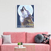 Toile Loup ConnecticutHowling (Insitu(Salon))