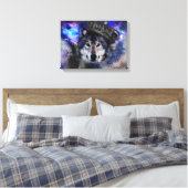 Toile Loup d'animal dans la couronne (Insitu(Chambre))