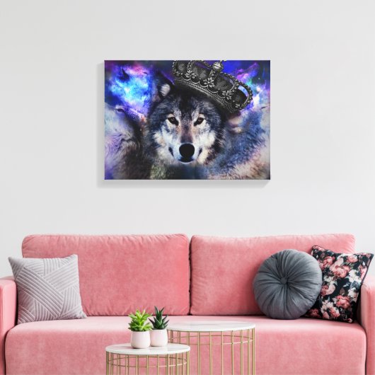 Toile Loup d'animal dans la couronne (Insitu(Salon))