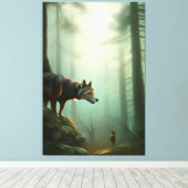 Toile Loup dans la forêt (Insitu (Plancher de Bois))