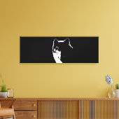 Toile Loup d'art pop noir et blanc (Insitu(Salon))