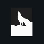 Toile Loup d'art pop noir et blanc hurle à la lune<br><div class="desc">Un loup est encore un loup,  même lorsqu'il est seul. Peut-être qu'un loup est encore plus un loup lorsqu'il est seul.</div>