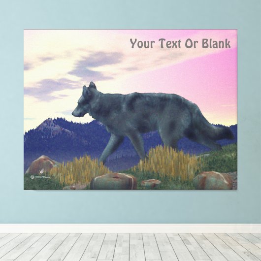 Toile Loup de grand pays (Insitu (Plancher de Bois))