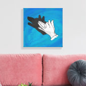 Toile Loup en bleu (Insitu(Salon))