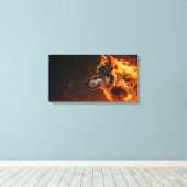 Toile Loup enflammé (Insitu (Plancher de Bois))