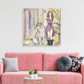 Toile Loup et fée (Insitu(Salon))