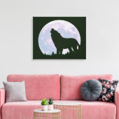 Toile Loup et lune (Insitu(Salon))