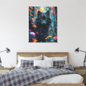 Toile Loup Floral Foncé (Insitu(Chambre))