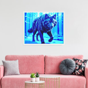 Toile Loup givre