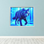 Toile Loup givre (Insitu (Plancher de Bois))
