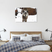 Toile Loup gris en neige (Insitu(Chambre))