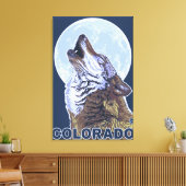 Toile Loup gris Howling Colorado (Insitu(Salon))
