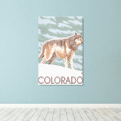Toile Loup gris Standing Colorado (Insitu (Plancher de Bois))