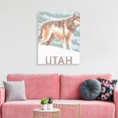 Toile Loup gris StandingUtah (Insitu(Salon))