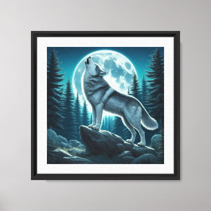Toile Loup hurlant