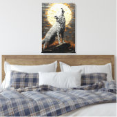 Toile Loup hurlant dans un style d'impasto dynamique (Insitu(Chambre))