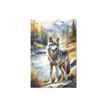 Loup magnifique quelque part dans la belle nature