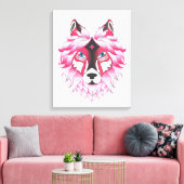 Toile Loup rose (Insitu(Salon))