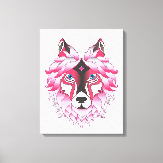 Toile Loup rose (Recto)