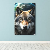 Toile Loup solitaire (Insitu (Plancher de Bois))