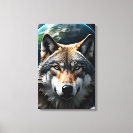 Toile Loup solitaire (Recto)