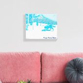 Toile Loup solitaire dans WInter (Insitu(Salon))