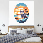 Toile Loup sur la plage (Insitu(Chambre))